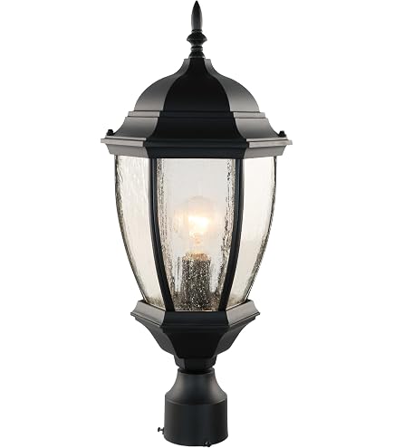 zeyu Modern Industrial Exterior Post Light Fixture, 22